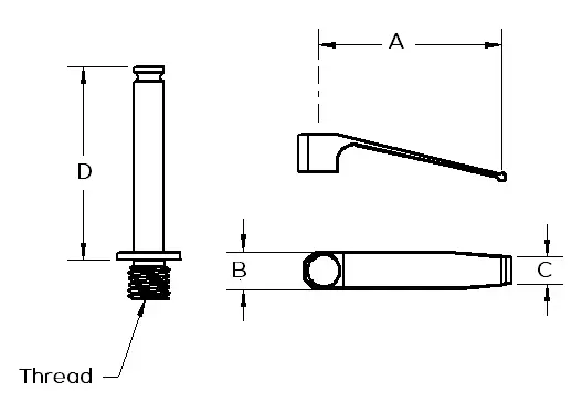 blueprint drawing of the dimensions of Rayco's LTS tension springs